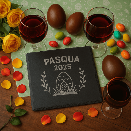 Tagliere di Ardesia Personalizzato | Decorazioni Pasquali 2025 Personalizzate